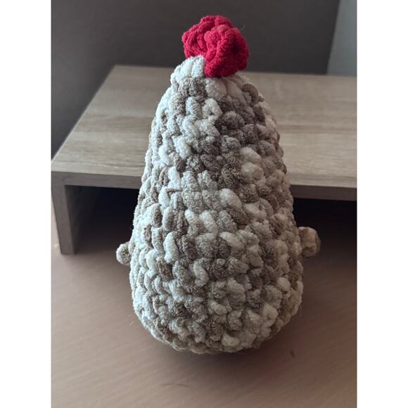 Handmade Plush Chicken Stuffed Figure - 8" - Picture 3 of 6